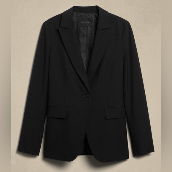 NWT! Banana Republic Black Sculpted Suit Blazer - Multiple Sizes💙 - Picture 6 of 7